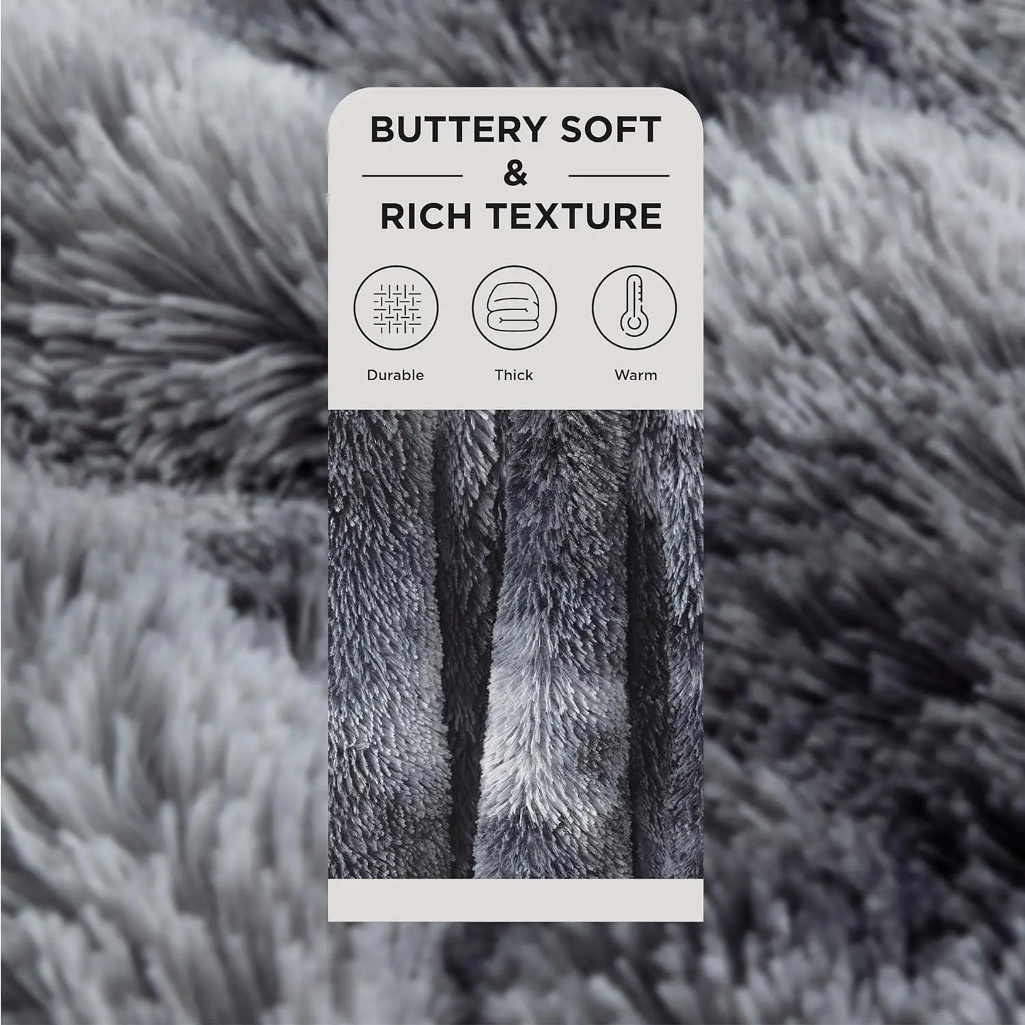 Butter Soft Fuzzy Faux Fur Throw Blanket