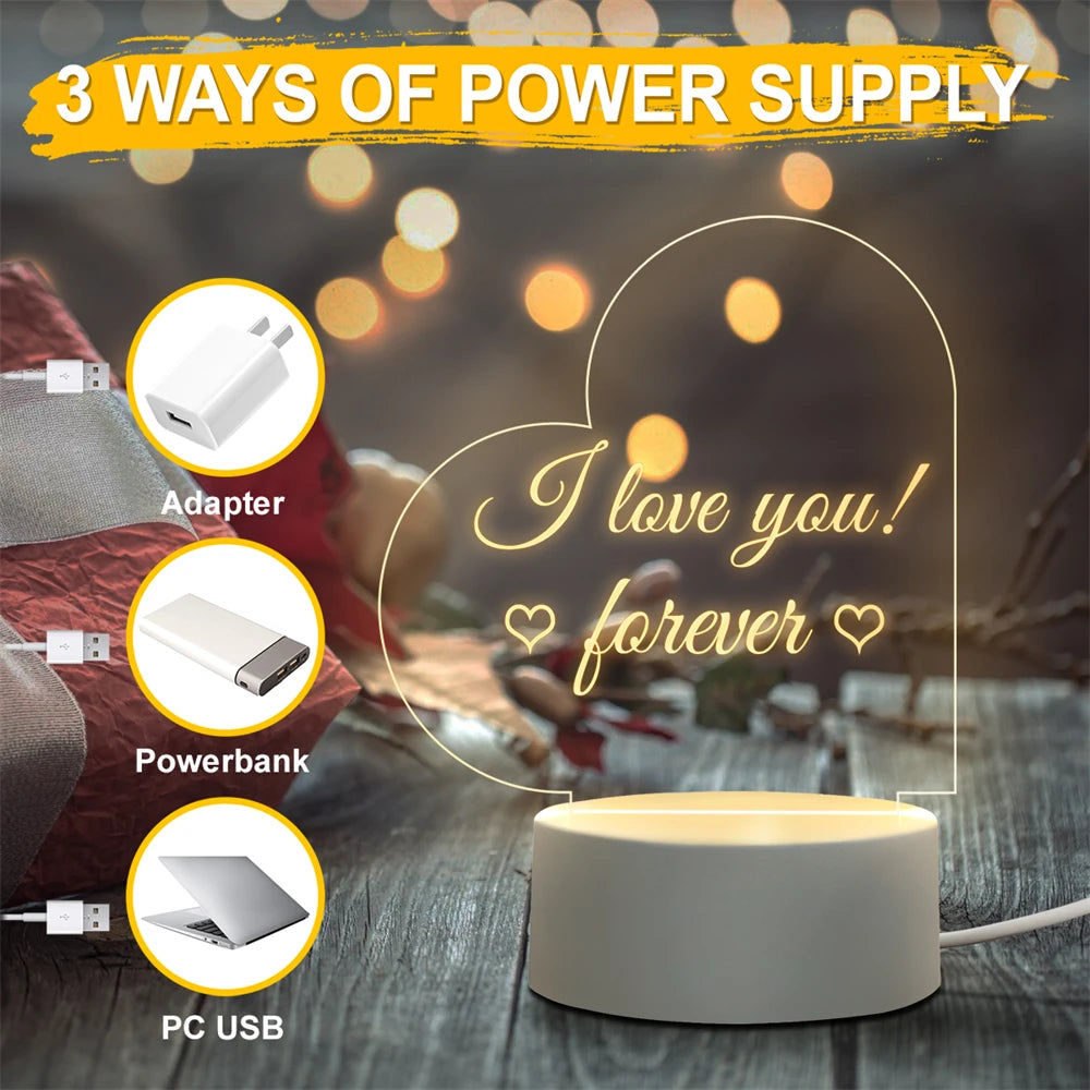 Creative LED Night Light Note Board Message Board Holiday Light with Pen Gift USB Power Decor Lamp For Children Girlfriend Decor