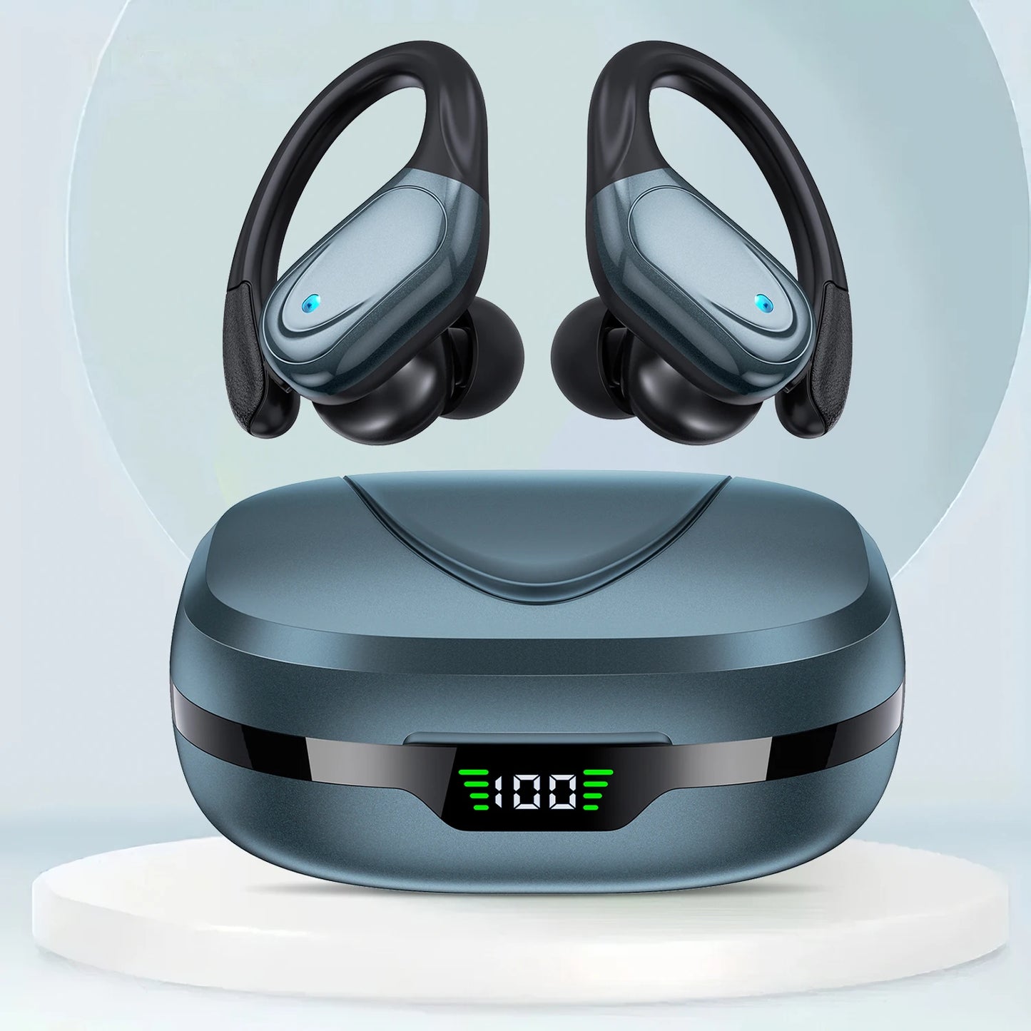 Wireless Earbuds With Ear hooks, Waterproof With Mic ENC Noise Cancelling