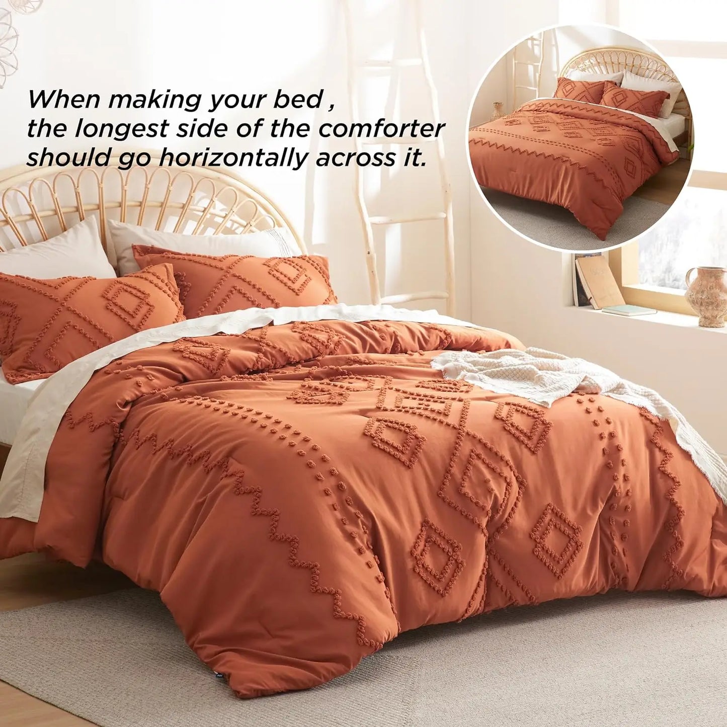 Boho Comforter Set - Tufted Bedding