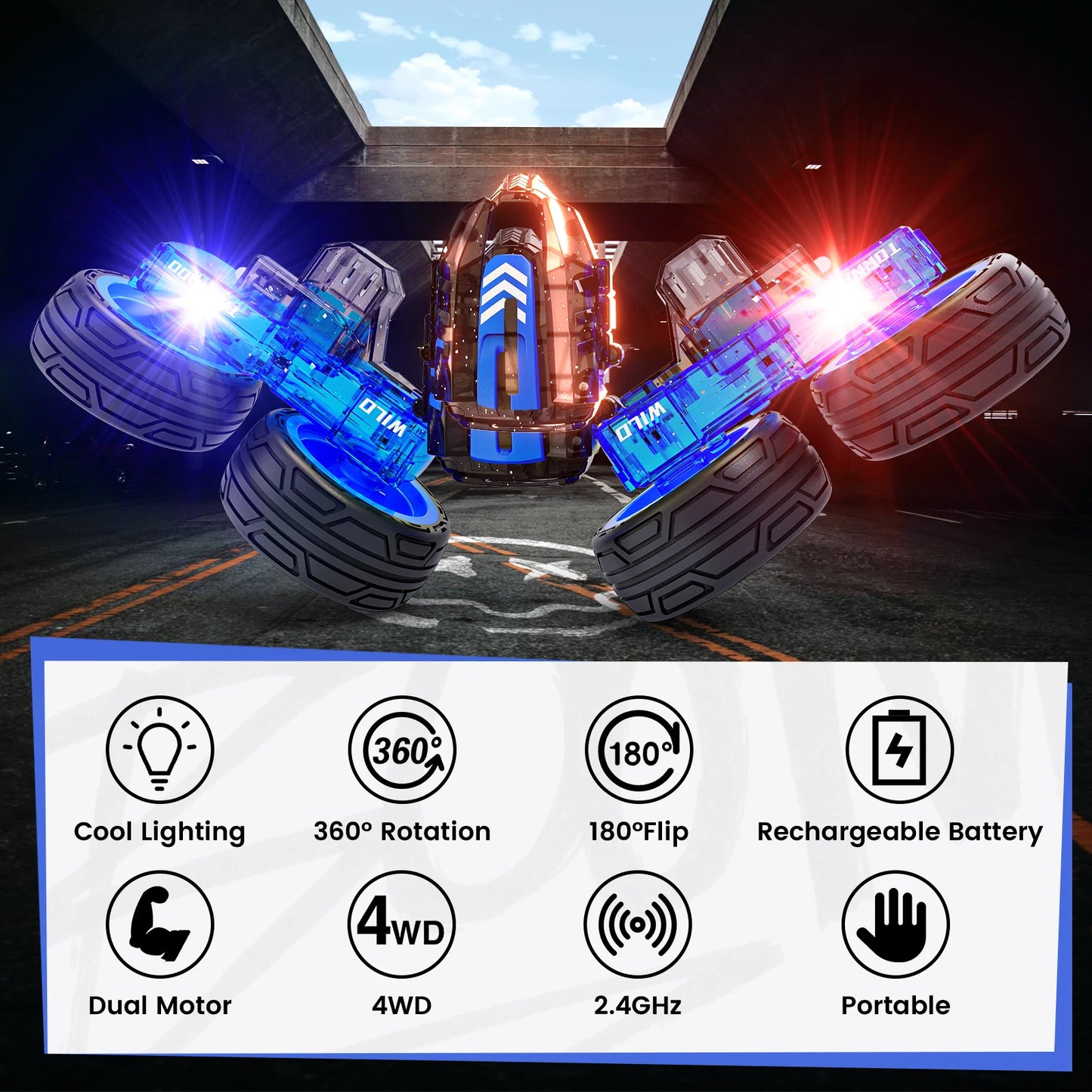 Remote Control Car with LED Lights