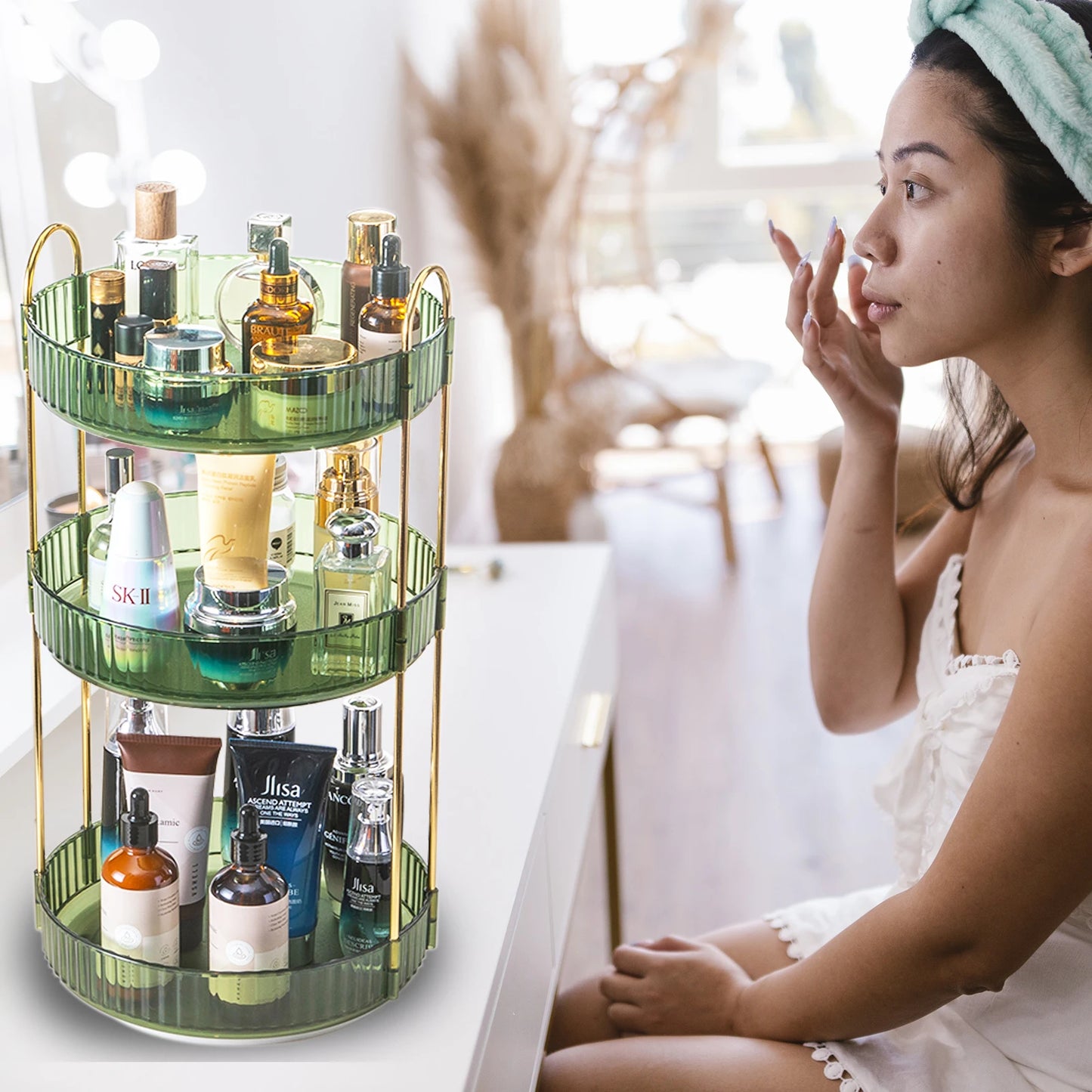 Rotating Makeup Organizer 3 Tier