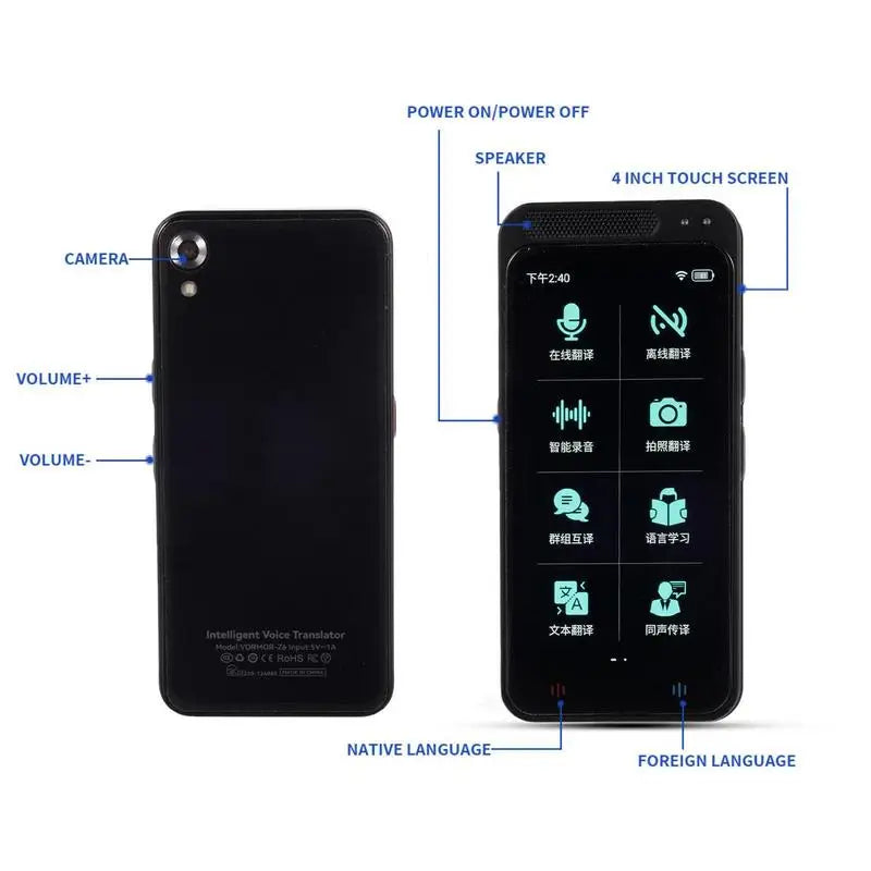 Voice Translator Device Real-Time Recording 138 Languages